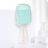 Novo Estilo Fofo Brilhante Dourado Knotado Pente para Cabelo Molhado e Seco Formato de Pente Não Massageador Transparente Grelhas Vazadas