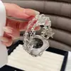 Pulsera de Correa de Cristal Saturno de Cuatro Hojas Perla Adecuada para Apple Watch iWatch Décima Segunda Generación 11/10
