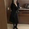 Casaco trench coat casual feminino de primavera e outono novo estilo simples, corte solto, com cinto, de Dongdaemun, Coreia.
