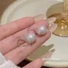 Pendientes de Moda de Aguja de Plata 925 con Cubos de Perla de Venta Caliente Pendientes Dulces de Nicho de Gama Alta Pendientes de Diseño Exquisito