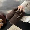 Zapatos de Algodón Retro Plus de Terciopelo Cálidos de Suela Gruesa para Mujer 2026 Nuevo Otoño/Invierno Aumentadores de Altura Par Engrosado con Falda Zapatos Completamente Cerrados