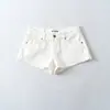 Ropa de Mujer al por Mayor Transfronteriza Estilo Europeo y Americano Verano Nuevo Retro Abertura Lateral Cintura Baja Pantalones Cortos de Mezclilla Versátiles Casuales