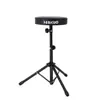 Banco de bombo negro con altura ajustable, adecuado para uso doméstico, instrumento musical infantil, portátil, ajustable a cinco niveles para batería de jazz