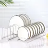 Escurridor de platos de acero inoxidable, escurridor, estante de almacenamiento para cocina doméstica, escurridor de cuencos y palillos, escurridor de secado de platos, estilo país de los sueños