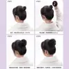 Peluca de Moño de Cabello Real para Mujer, Anillo de Cabello Rizado, Herramienta de Peinado, Moño de Cabello Artificial Esponjoso Natural, Moño de Flor, Anillo de Cabello Liso