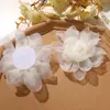 Estilo Coreano Super Fada Gentil Multicamadas Borda Queimada Flor de Renda DIY Laço de Cabelo Acessório de Cabeça Broche Anel de Cabelo Acessórios de Flor para Roupas