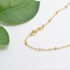 Cadena de perlas con personalidad de tendencia DIY, cadena cruzada de 18 pulgadas, cuentas chapadas en cobre, cadena de cuentas con cinturón de oro de 18 quilates, venta al por mayor