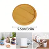 Conjunto de Porta-Copos Bambu Simples Criativo Cerimônia do Chá Porta-Copos Redondo Copo de Água Almofada de Isolamento Atacado DIY Letreiramento Transfronteiriço