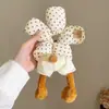 Mickey Flor Ola Pelo del Trasero Círculo Bucle Intestinal Grande Cabeza de Bola de Felpa Linda Princesa en apuros Cuerda para Atar el Cabello Accesorios para el Cabello para Mujeres