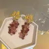 Aretes Colgantes Redondos de Ratán con Cuentas de Resina de Aguja Plateada Pendientes de Estilo Bohemio para Vacaciones Pendientes de Diseño de Nicho