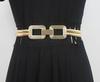 Tendencia de moda europea y americana Cadena de cintura de cinturón elástico microelástico de doble término único extranjero para mujer