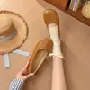 Zapatos planos de mujer a la moda, de corte bajo, con punta dividida sintética, nuevos y versátiles para primavera-verano 2026, slip-on, de cuero, estilo perezoso