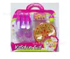 Juguetes para niños vajilla utensilios de cocina casa de juegos mini modelo de comida de simulación juguete tablero portátil 33.5X33x6CM