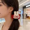 Óculos de Pelúcia Fofos da Moda Prendedor de Cabelo de Coelho Boneca Recheada com Algodão Presilha Bb Acessório de Cabelo para Coque Rabo de Cavalo para Mulheres