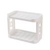 Rack de Armazenamento de Banheiro de Dupla Camada Ins Pequeno Rack de Armazenamento de Detritos de Plástico Grande Capacidade Rack Organizador de Mesa Multifuncional