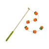 Brinquedo para Gato Varinha de Provocação, Madeira Maciça Frutífera Vara Longa com Sino, Durável e Resistente a Arranhões, Brinquedo Interativo para Alívio do Tédio para Animais de Estimação