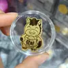 Adesivo de Telefone de Ouro Puro 999 para Riqueza Instantânea, com Adesivo Traseiro, Adesivo de Ouro 2mg, Presente Promocional para Lojas de Ouro em Transmissão ao Vivo