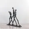 Adorno de Figura de Hierro Fundido Abstracta de Lujo Nórdico para Entrada, Estudio, Hotel, Mueble de TV, Decoración Suave, Decoración del Hogar