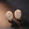 Brincos de Tarraxa Coreanos de Luxo Argolas Joias de Orelha Pessoa da Moda Mulher Agulha de Prata Fivela de Brinco Grande Cheio de Diamantes Temperamento Lagarta Joia de Orelha Simples
