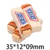 Miniatura de chocolate Snickers simulação de comida DIY acessórios para joias de resina pingente de brinquedo estéreo atacado
