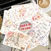 Tarjetas de autocuidado florales con mariposas en inglés de 18 piezas transfronterizas, hermosas tarjetas decorativas de mensajes de bendición para diario
