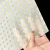 Patrón de Puntos Pequeños Papel Sydney Personalizado Puntos Dorados Redondos Plateados Corazones Pequeños Papel de Regalo Paquete Papel de Forro para Flores Venta al por Mayor