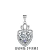 Kaiwei TikTok Collar de Plata para Mujer Colgante de Corazón Cadena Clavicular Sencilla Versátil Estilo Japonés y Coreano Colgante de Diamante Topacio de Amor