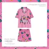 Pijama de Verão Infantil, Shorts de Manga Curta, Estilo Fino, para Crianças Maiores, Design Fofo de Desenho Animado para Meninos e Meninas, Roupa de Casa e Adequado para Usar ao Ar Livre