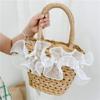 Nueva bolsa de mensajero de hombro Cesta de Flores para niños jardín de infantes - 1º-2º grado flores de encaje lindas bolso de mano para niña