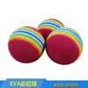 Atacado do Fabricante 42mm Bola Sólida Arco-Íris de Eva para Crianças e Animais de Estimação Bola Esponjosa Elástica Bola Oceânica de Eva em Estoque