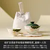 Taza de Cerámica Blanca de Mineral de Roca con Tapa para Una Persona para Beber Equipo de Camping al Aire Libre Taza de Té Portátil Taza Rápida Set de Té de Viaje