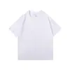 Camiseta de Manga Curta 260g Algodão Puro Pesado para Homens, Verão Caimento Solto, Camiseta Base Estampada Não Transparente, Top de Marca Tendência, Camiseta Masculina