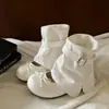 Botas Maillard Femininas 2026 Primavera e Outono Botas Curtas Super Populares, Botas Empilháveis, Sapatos Mary Jane com Fivela de Cinto de Uso Duplo para Mulheres