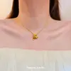 Nuevo y Popular Colgante Lindo de Hello Kitty Color Dorado, Accesorio de Collar Versátil Simple y de Alta Gama, Cadena para Clavícula de Lujo Ligero
