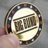 Prensador de tarjetas de regalo Texas Hold'em con chip metálico y protector de tarjetas chapado en oro de 100 g opcional