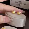 Pendientes de Plata de Ley S925 Nalan Dulces y Elegantes con Lazo de Gato Mate, Pendientes de Artesanía de Nicho M07622