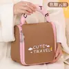 Nueva Bolsa de Maquillaje Portátil Estilo Gato Dibujos Animados Bloque de Color Gran Capacidad Portátil para Viajes de Negocios Viajes Almacenamiento de Cosméticos Artículos de Tocador