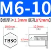 Columna de Tuerca de Ajuste a Presión para Agujero Ciego Tbso-M2M2.5M3M4M5M6 Acero al Carbono Piezas Estándar Tuerca Impermeable y Resistente a la Corrosión