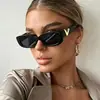 Óculos de sol quadrados pequenos em formato V europeus e americanos transfronteiriços, modernos e de alta qualidade, para fashionistas de street style, óculos de sol com proteção solar, atacado para comércio exterior