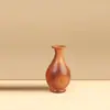 Vaso de Paz Grande de Palo de Rosa Mini Jarrón de Flores Adorno para Arreglo Floral Arte en Madera Talla en Madera Decoración del Hogar Madera Maciza Sin Pintura