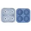 Bandeja de cubitos de hielo de silicona de grado alimenticio para fútbol transfronteriza Molde de hockey sobre hielo de liberación fácil personalizado Procesamiento OEM Fábrica de origen Venta al por mayor