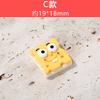 Esponja Bebé galleta de expresión tostada diy horquilla pegatina para vaso de agua carcasa para teléfono móvil zapatos de agujero accesorios de resina TikTok