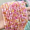 Cuentas Sueltas de Jade Persa Colorido Polvo de Melocotón Optimizado Cuentas Redondas de Jade Persa Accesorios para Joyería Hecha a Mano DIY