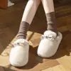 2026 Pantufas Fofas de Inverno para Casa Pantufas de Algodão Quentes Pantufas para Uso Externo Meia Pantufa de Casa Pantufas Leves com Laço