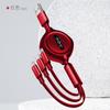 Cabo de Dados Retrátil Três-Em-Um Cabo de Carregamento Rápido Adequado para Apple V8 Android Interface Tipo-C Cabo USB de Carregamento para Celular P