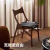 Silla Retro Vintage de Lujo Ligero para Uso en Casa, Silla de Comedor de Madera Maciza, Silla con Respaldo Estilo Nórdico, Silla Minimalista de Diseñador con Orejas de Gato