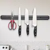 Cozinha novo armazenamento de parede suporte magnético para facas prateleira de armazenamento de facas aço inoxidável sucção magnética suporte simples para facas utensílios