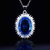 Joyería azul tanzana de AliExpress, fuente transfronteriza, pendientes, collar, anillo con abertura, joyería diaria que combina con todo para mujer.