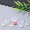 Fivela de Paz de Ágata Branca Pura Natural de Alta Qualidade para DIY, Pingente de Grampo de Cabelo Estilo Antigo, Fivela Decorativa Semi-Acabada, Atacado em Estoque