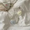 Calcetines de Niña con Lazo Verano Finos Dulces Borde Enrollado Calcetines Cortos de Cachorro Transpirables Lindos Dibujos Animados Versátiles Calcetines Cortos Niña
